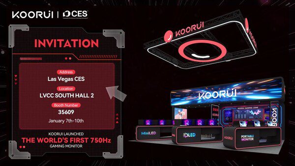 CES 2025: KOORUI unveils world s first monitor with 750hz refresh rate ces