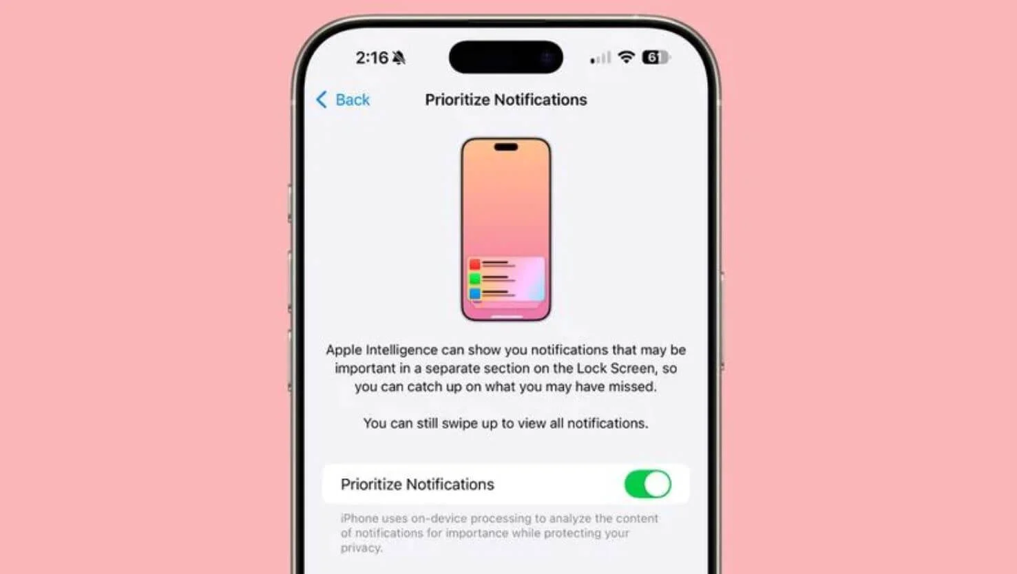 Apple Intelligence-powered “Priority Notifications” will appear in iOS 18.4