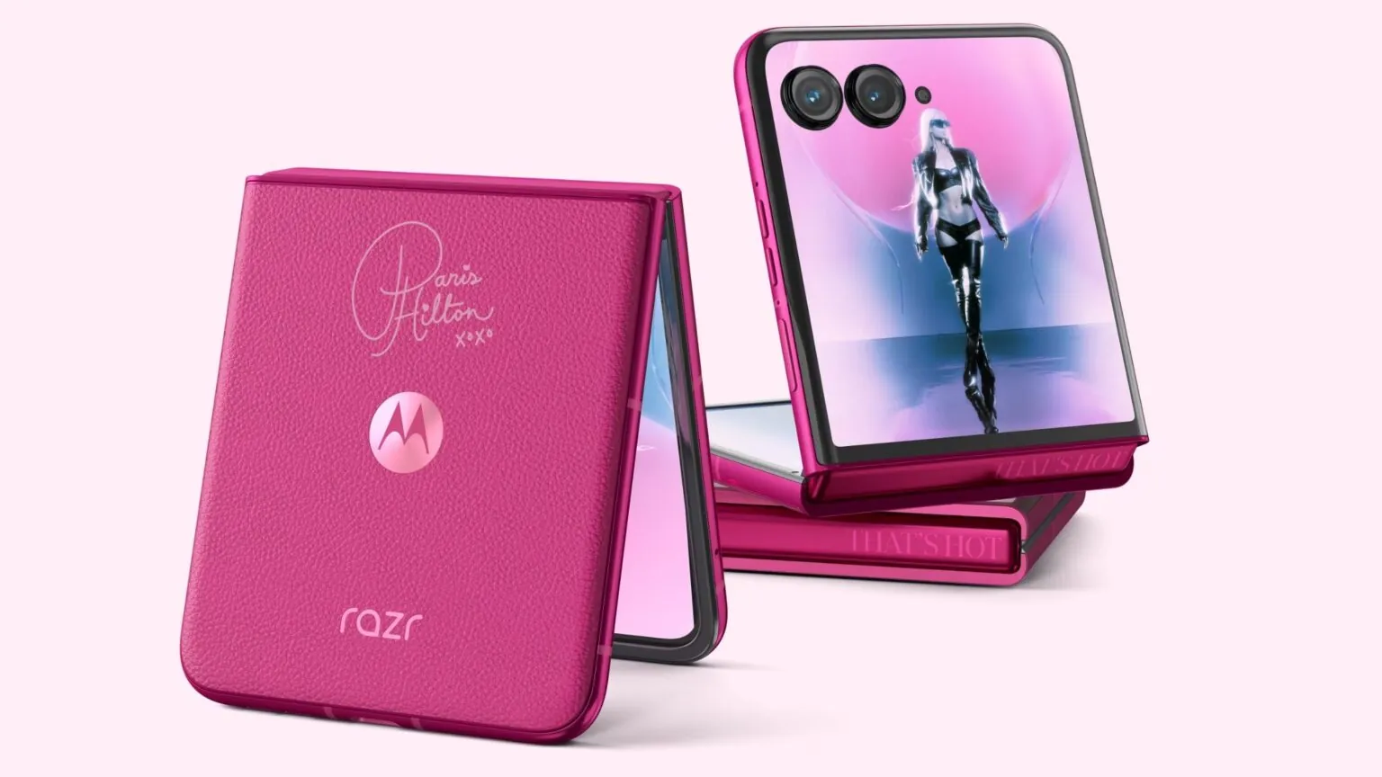 Motorola unveiled the Razr Plus Paris Hilton Edition, a bright pink foldable smartphone for ,200