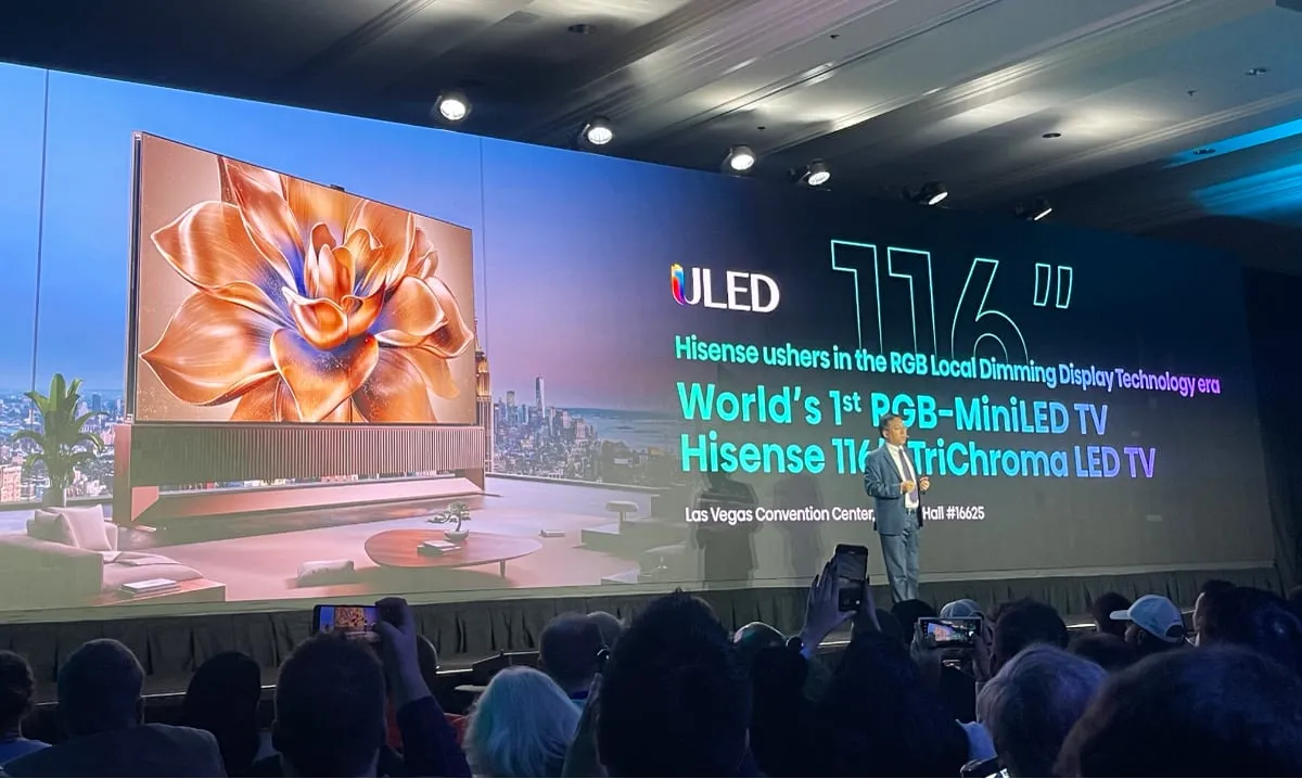 Hisense unveils 116-inch MiniLED TV with 10,000 nits brightness | Image 1 The Hisense 116UX RGB-MiniLED TV