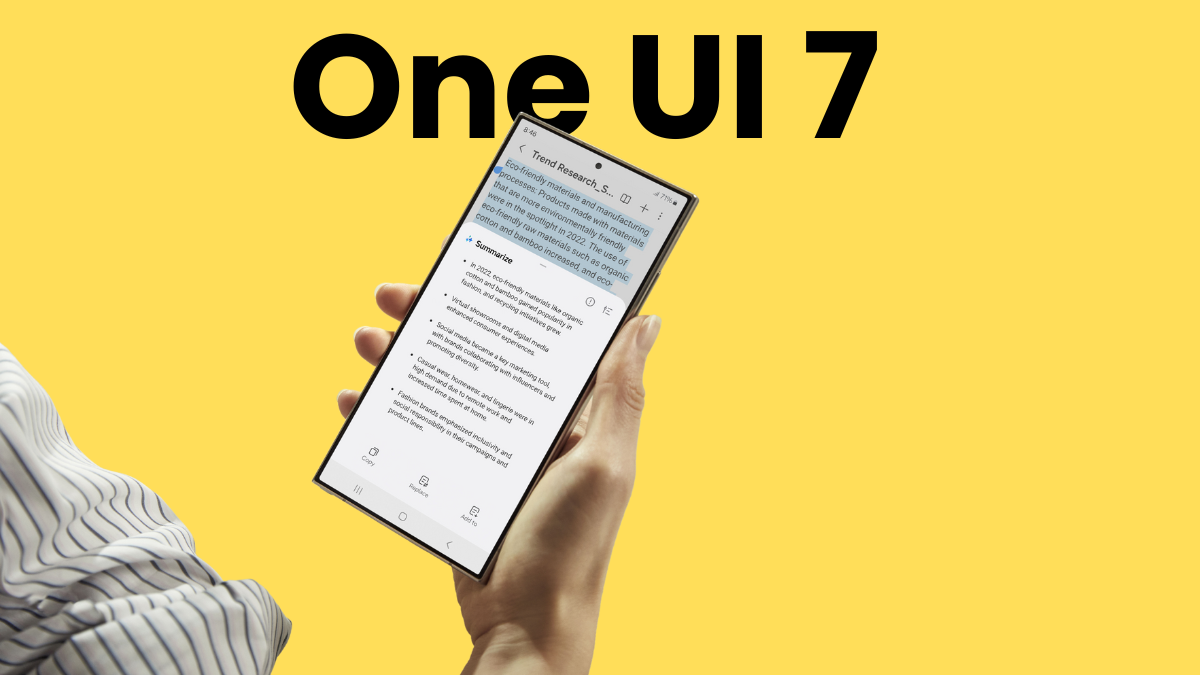 Samsung announced the release date for the stable version of One UI 7.0