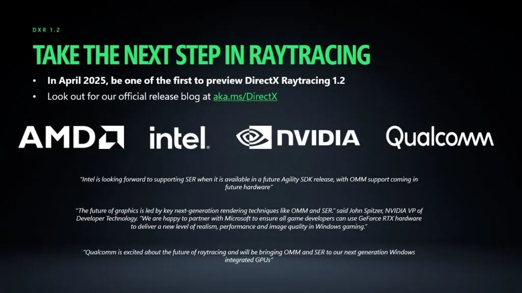 Microsoft announced DirectX Raytracing 1.2 | Image 1 Microsoft announced DirectX Raytracing 1.2 (slide44 1024x576 1)