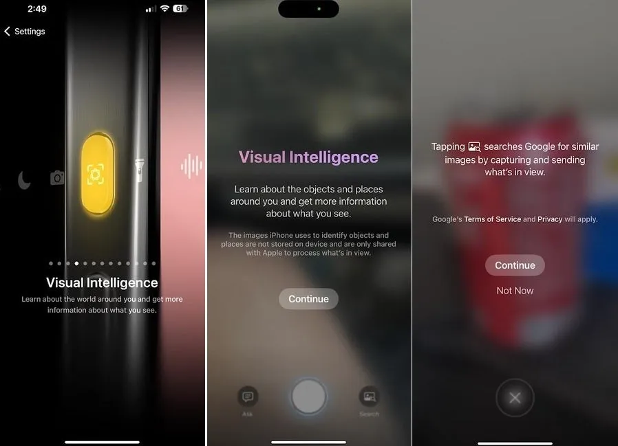 iOS 18.4 beta 2 brings Visual Intelligence feature to iPhone 15 Pro | Image 1 Visual Intelligence