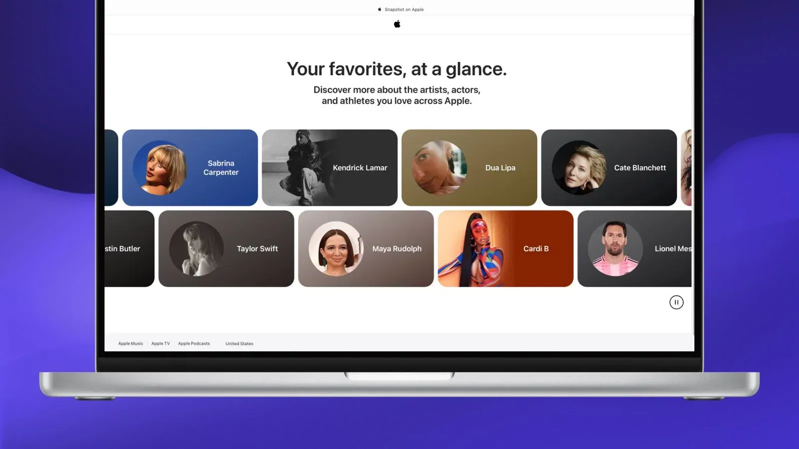 Apple has launched a new Snapshot page – favorites in one place