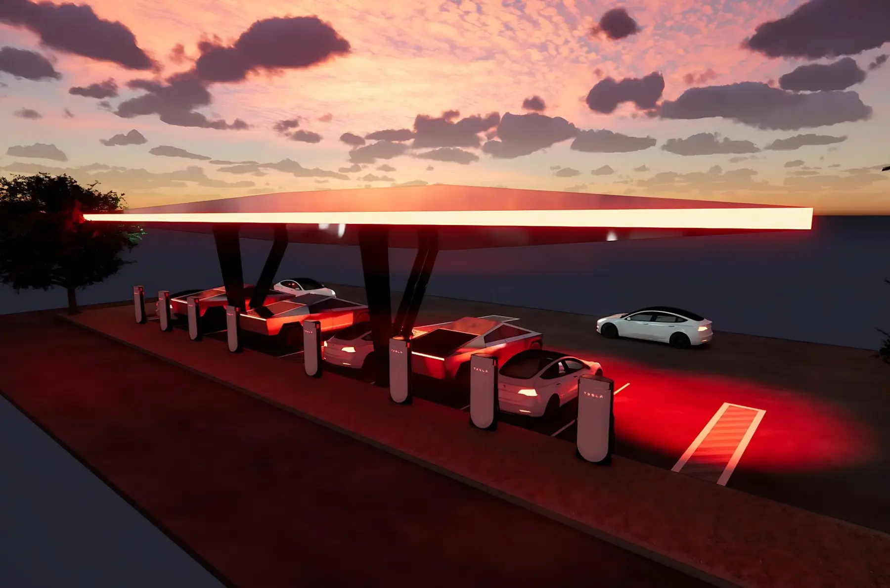 Tesla to build UFO-style charging station | Image 3 Tesla to build UFO-style charging station ()