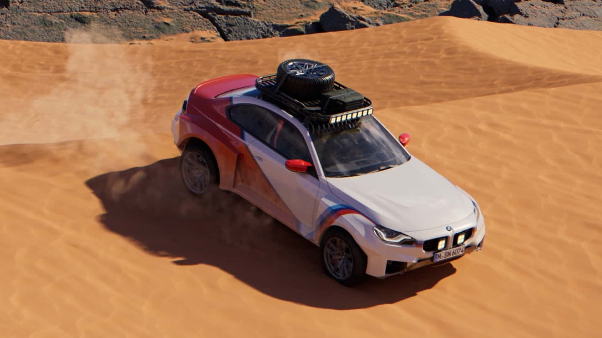 BMW revealed the M2 Dakar and M3 Touring GT3 Evo - and it's the cruelest April Fool's prank | Image 2 BMW revealed the M2 Dakar and M3 Touring GT3 Evo - and it's the cruelest April Fool's prank (bmw m2 dakar 2)