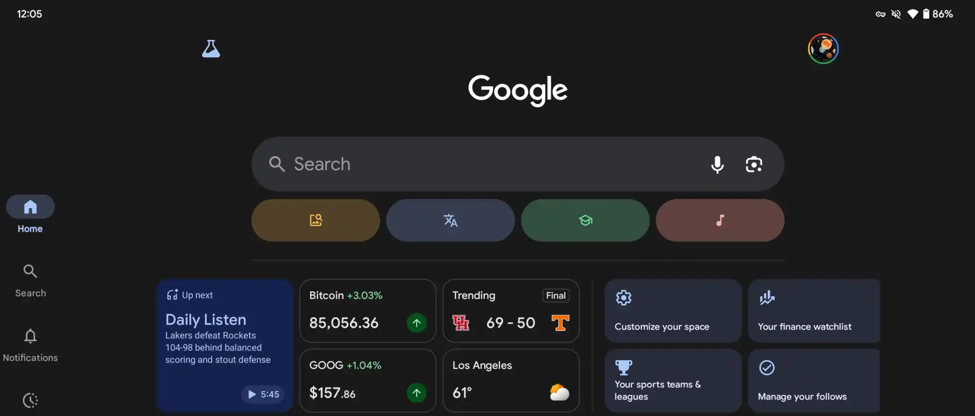 Google expands Discover carousel to more Android devices | Image 1 Google expands Discover carousel to more Android devices (google discover space tablet 1.jpg)