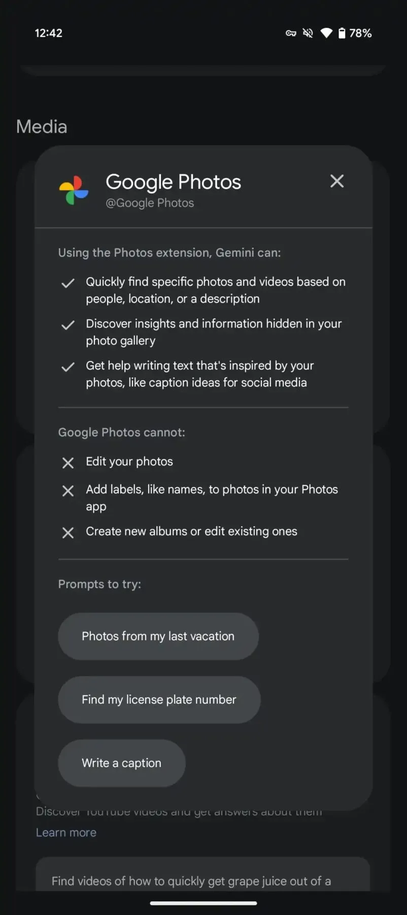 Gemini got Google Photos integration: search memories with voice | Image 3 Gemini got Google Photos integration: search memories with voice (google gemini android app google photos integration description)
