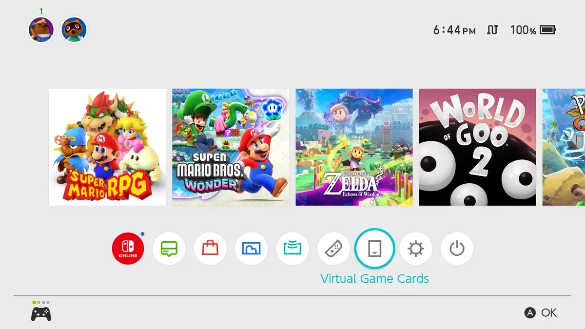 Nintendo introduces virtual game cards for digital game sharing on Switch