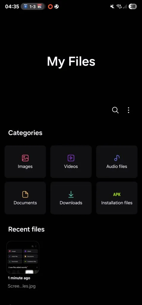 First One UI 8 leak: alpha version already running on Samsung Galaxy Z Fold 6 | Image 7 First One UI 8 leak: alpha version already running on Samsung Galaxy Z Fold 6 (one ui 7 my files 478x1024 1)