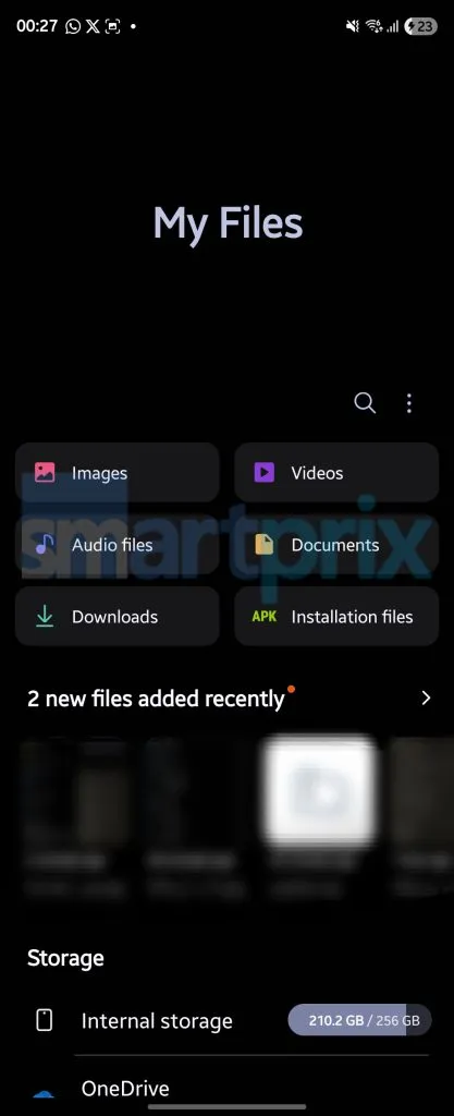 First One UI 8 leak: alpha version already running on Samsung Galaxy Z Fold 6 | Image 6 First One UI 8 leak: alpha version already running on Samsung Galaxy Z Fold 6 (one ui 8 my files leak 417x1024 1)