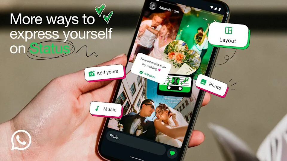 WhatsApp will add new tools for status design: collages, music and stickers