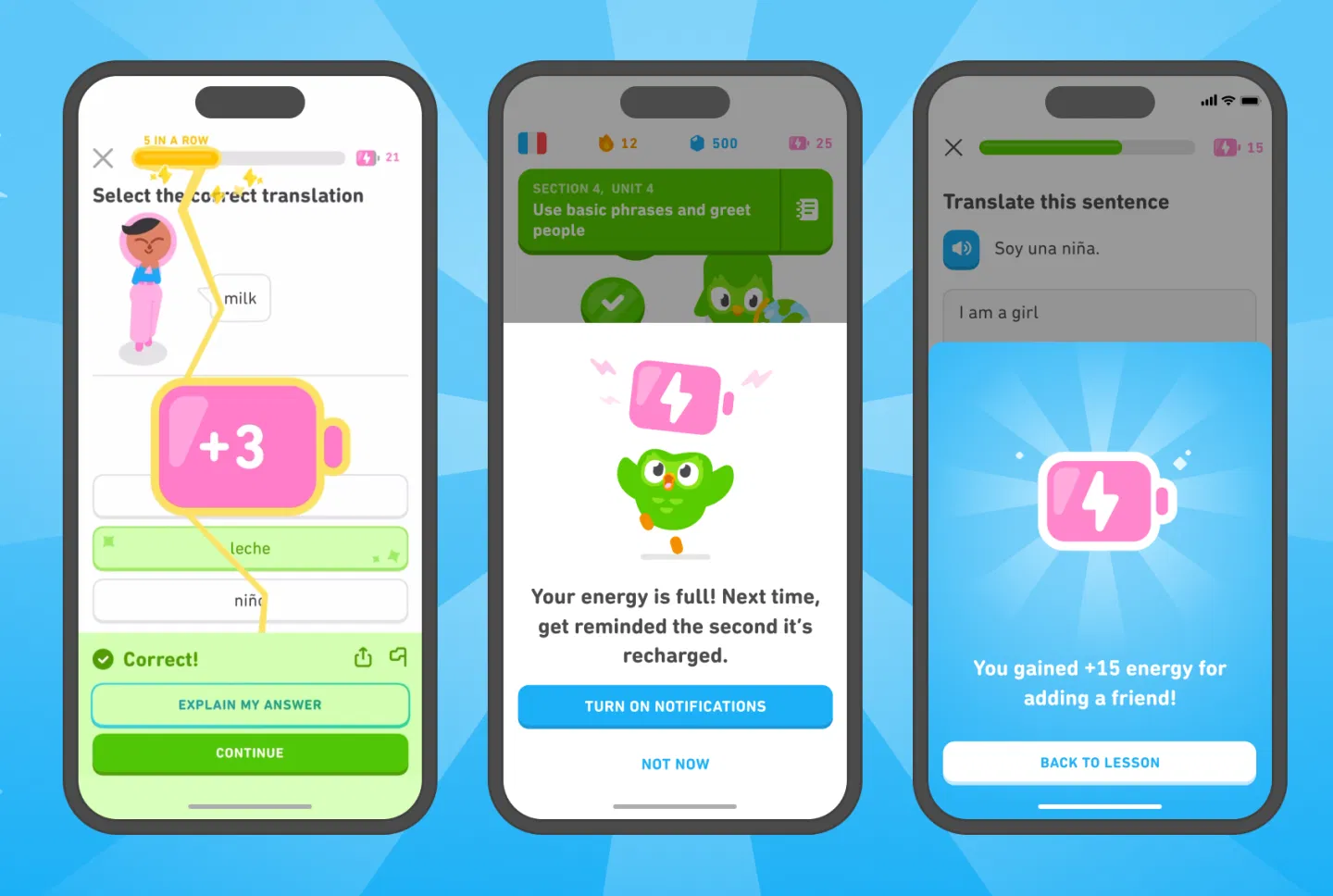 Duolingo swaps “lives” for energy – learning will get easier Duolingo swaps “lives” for energy – learning will get easier
