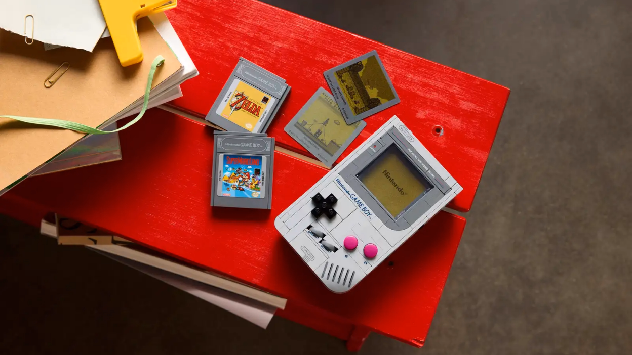 Lego unveiled a Game Boy build with Mario and Zelda cartridges
