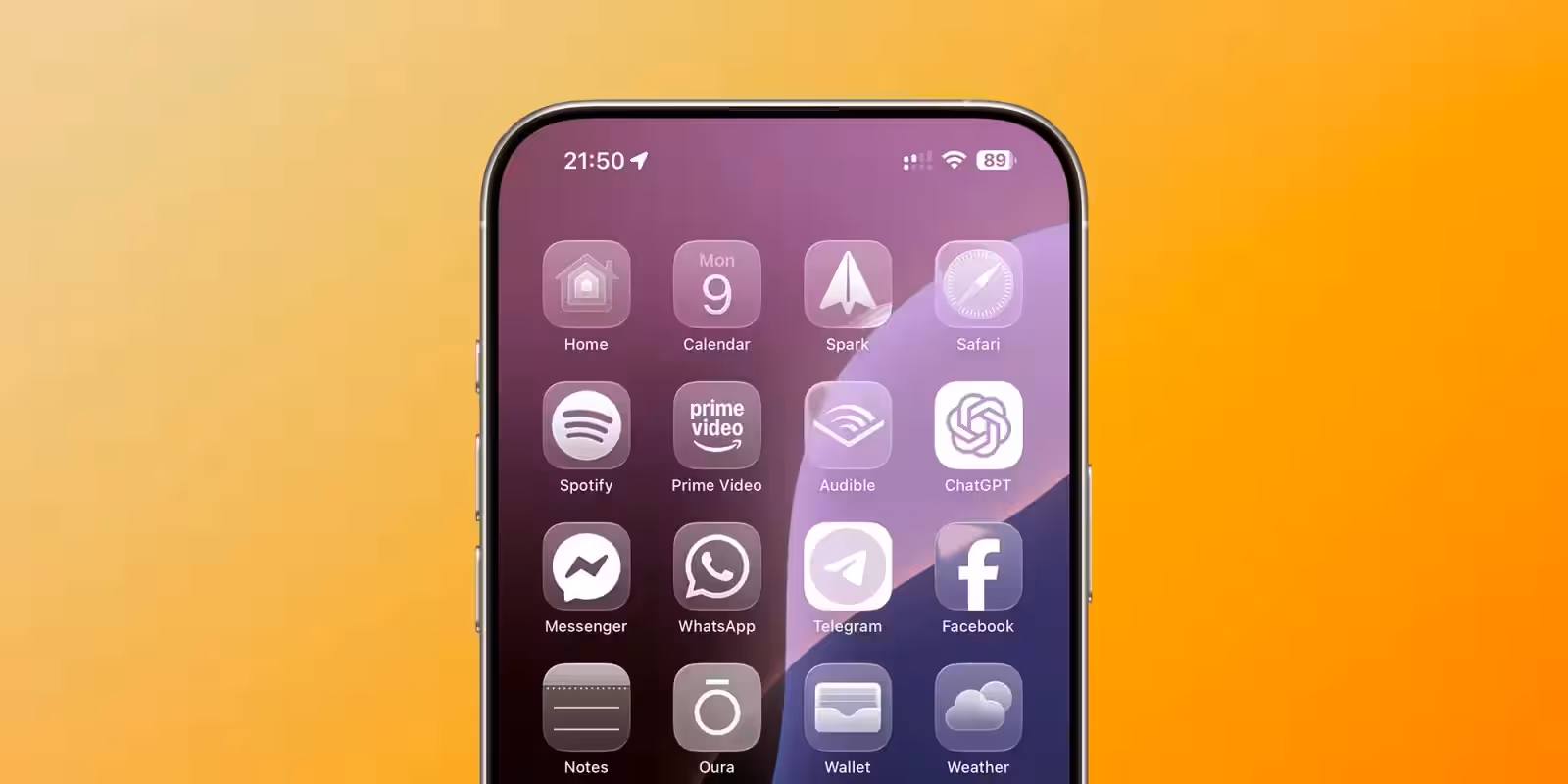 How to make fully transparent icons on iPhone in iOS 26