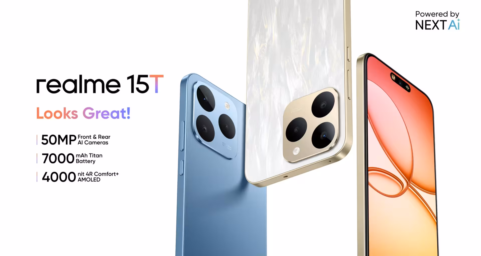 Realme unveils 15T 5G smartphone with 7000 mAh battery and Dimensity 6400 Max 3 chip Realme 15T