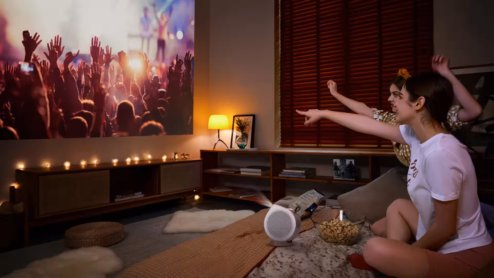 BenQ unveils GV32 - compact ceiling projector with Google TV and Netflix 3 support benq gv32 portable ceiling projector