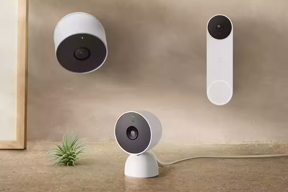 Google introduced the Nest Cam IP camera and Nest Doorbell