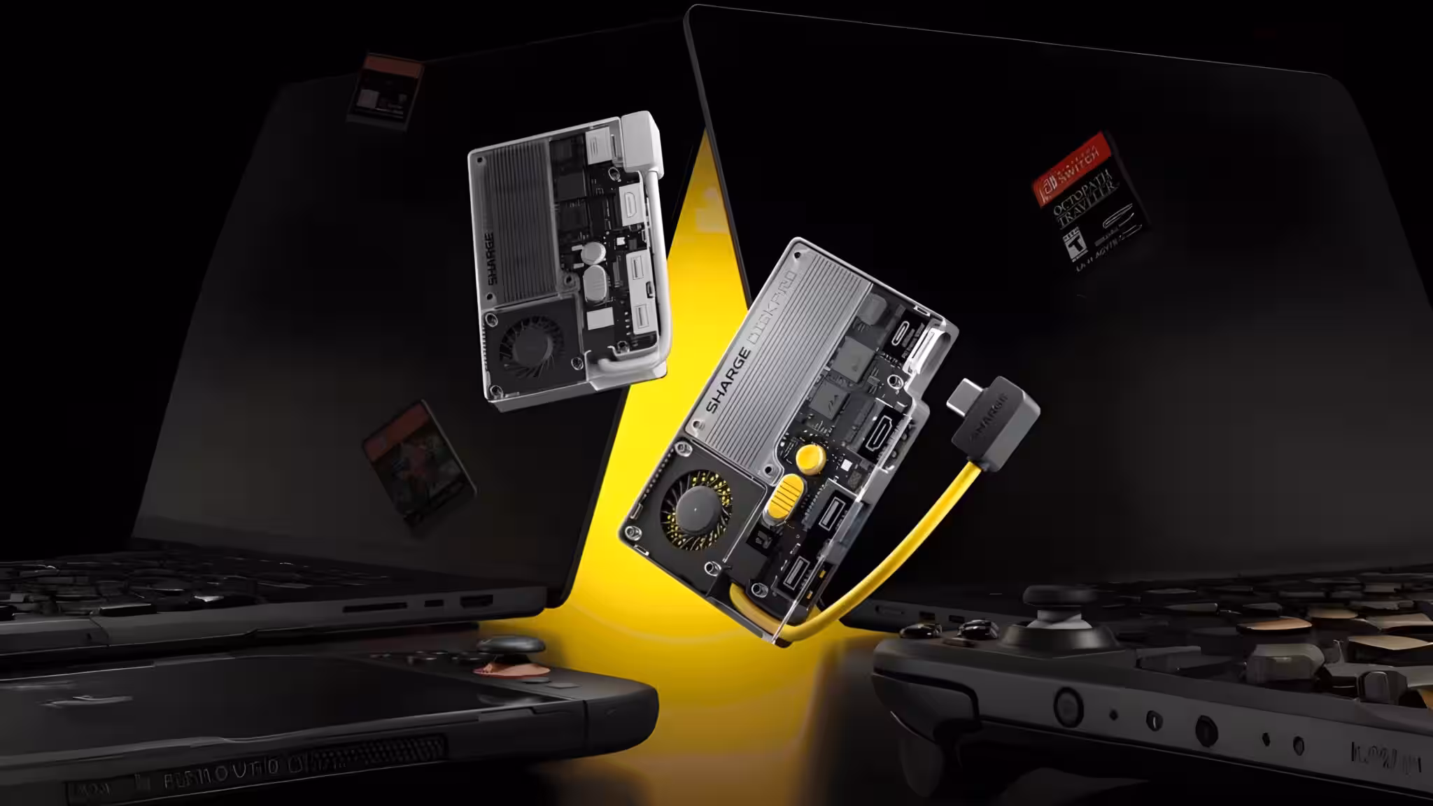 Sharge introduced Disk Pro, a credit card-sized SSD hub with active cooling