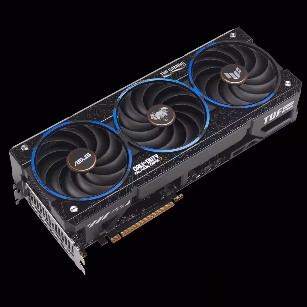 Asus unveils limited edition TUF Radeon RX 9070 XT graphics card in the style of Call of Duty: Black Ops 7 4 tuf gaming rx 9070 xt cod 3d