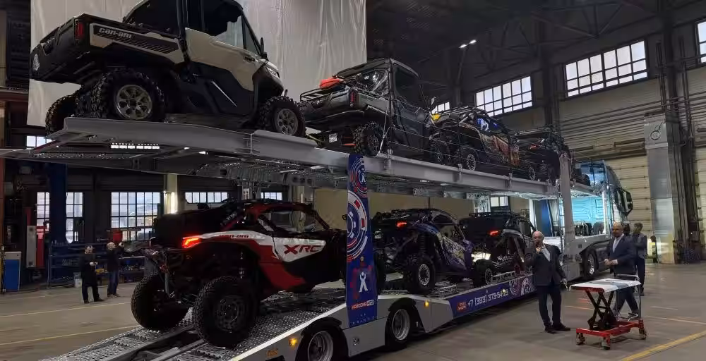 The first domestic double-deck car carrier was presented in the Novosibirsk region