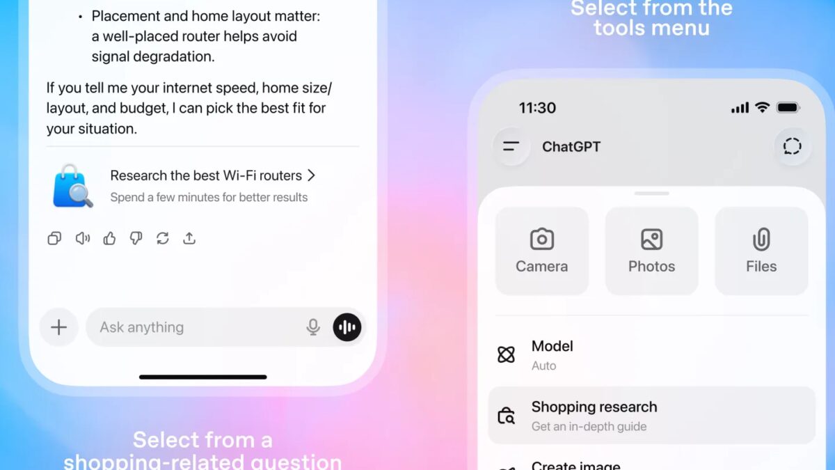 ChatGPT got shopping research feature for product selection