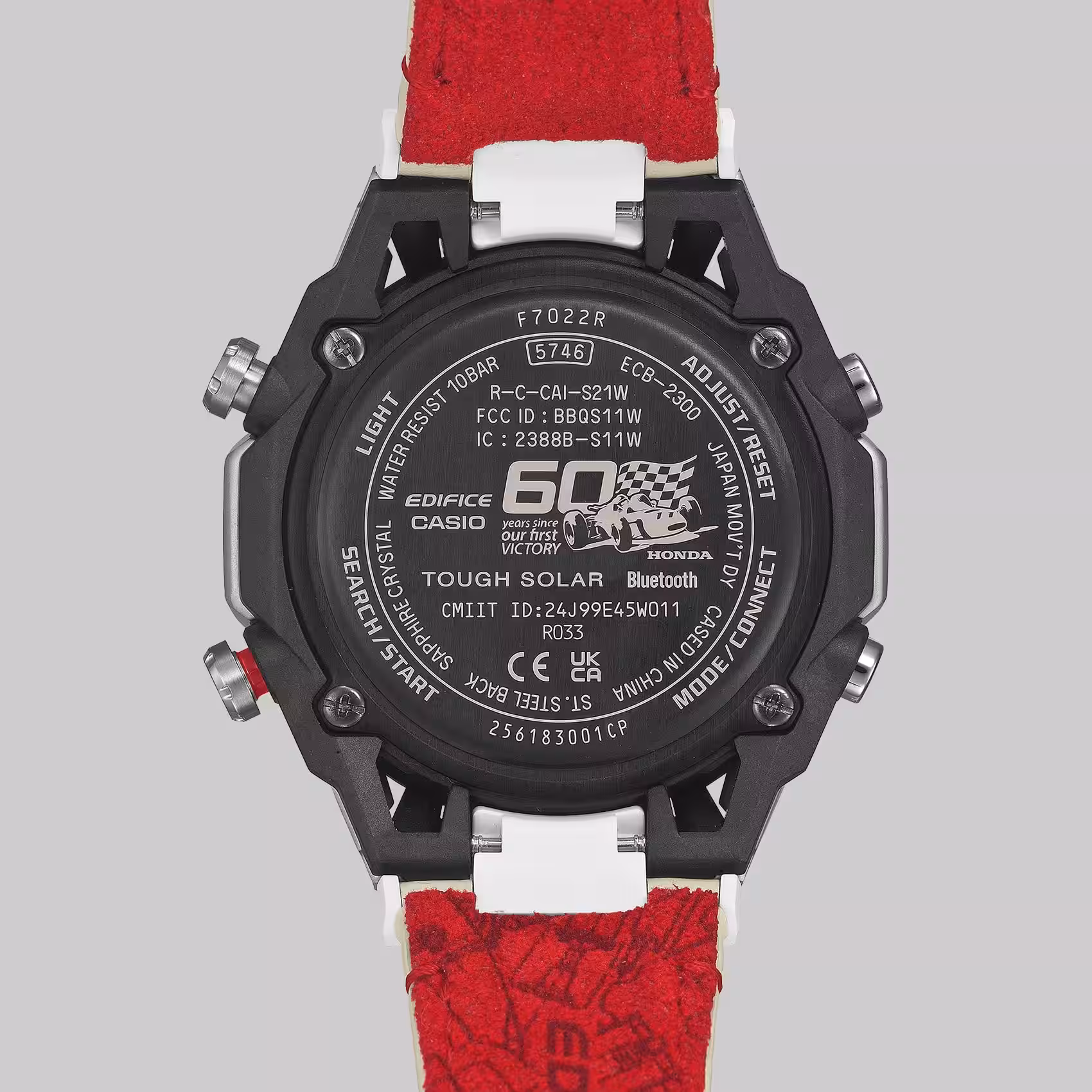 Casio unveils limited edition Edifice x Honda watch for the 60th anniversary of the first Formula 1 6 victory ecb 2300hr 1a urabuta 01
