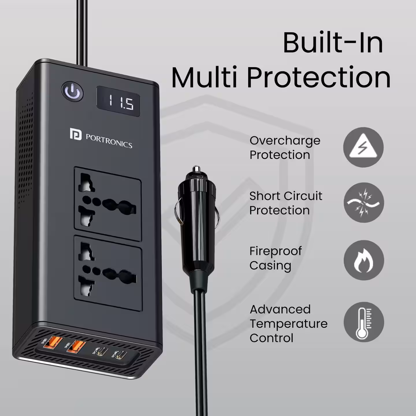 Portronics introduced Zaptor - a 200W car inverter to power devices on the road 4 portronics zaptor 1