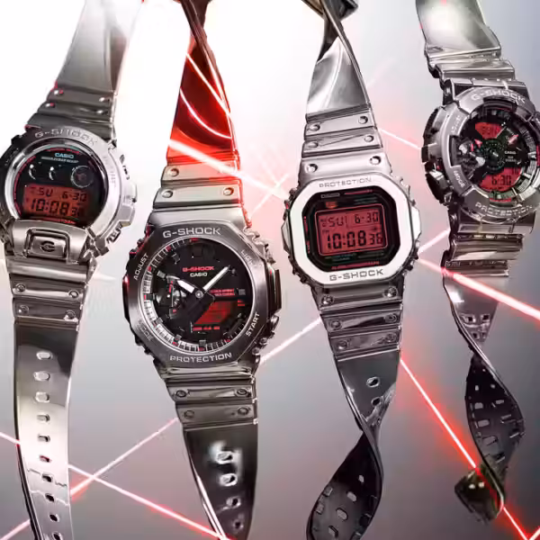 Casio brings metal bezel G-Shock with bold red dials to Europe