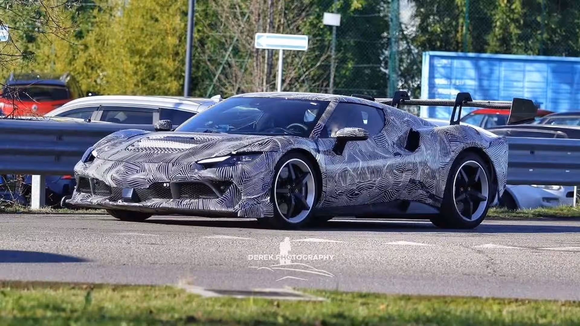 possible ferrari 296 challenge stradale spy photo 1