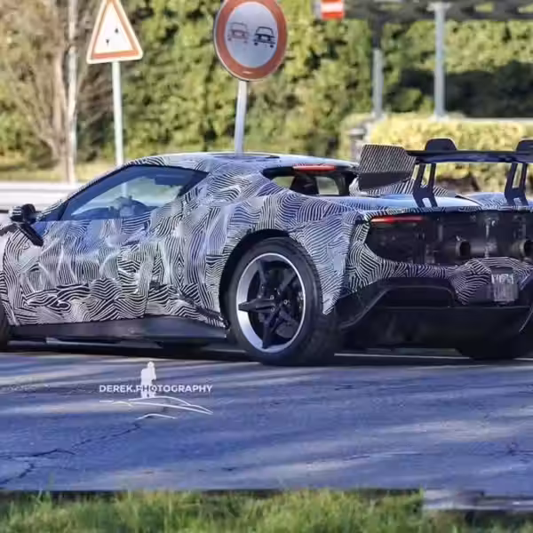 Spy shots capture Ferrari 296 in street-legal race car guise